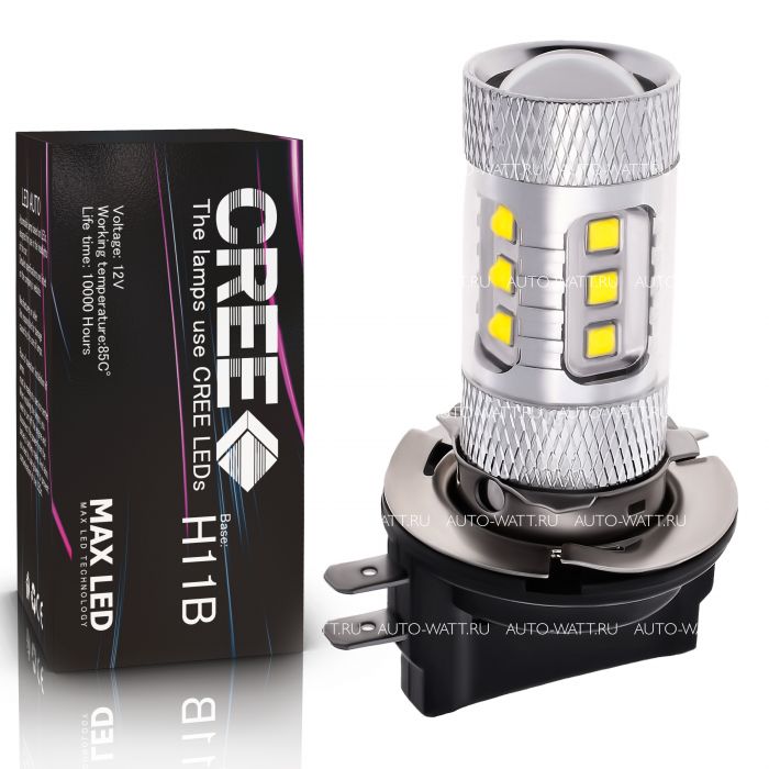 Светодиодная лампа H11B – 16 CREE 80W