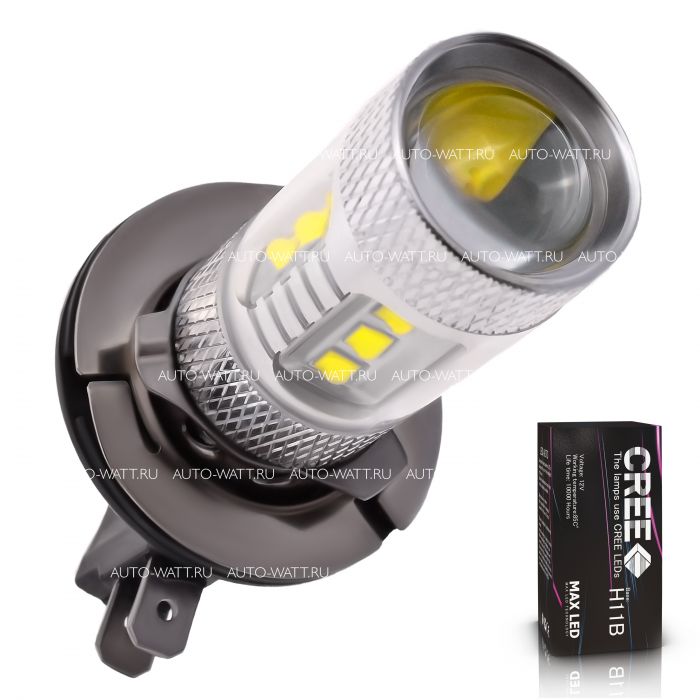 Светодиодная лампа H11B – 16 CREE 80W