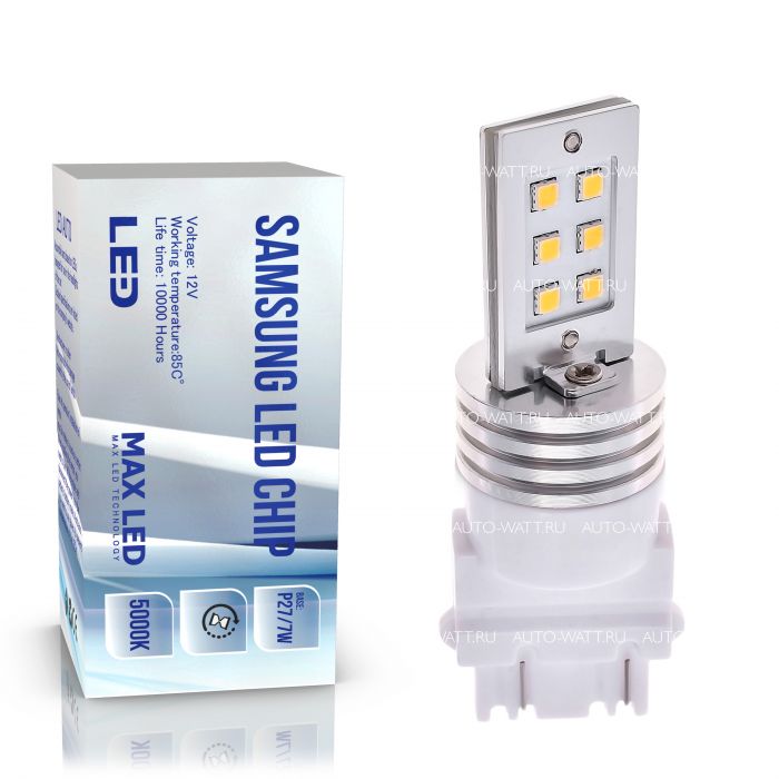 Светодиодная лампа P27/7W 3157 – Max-Samsung Chip 12W Белая