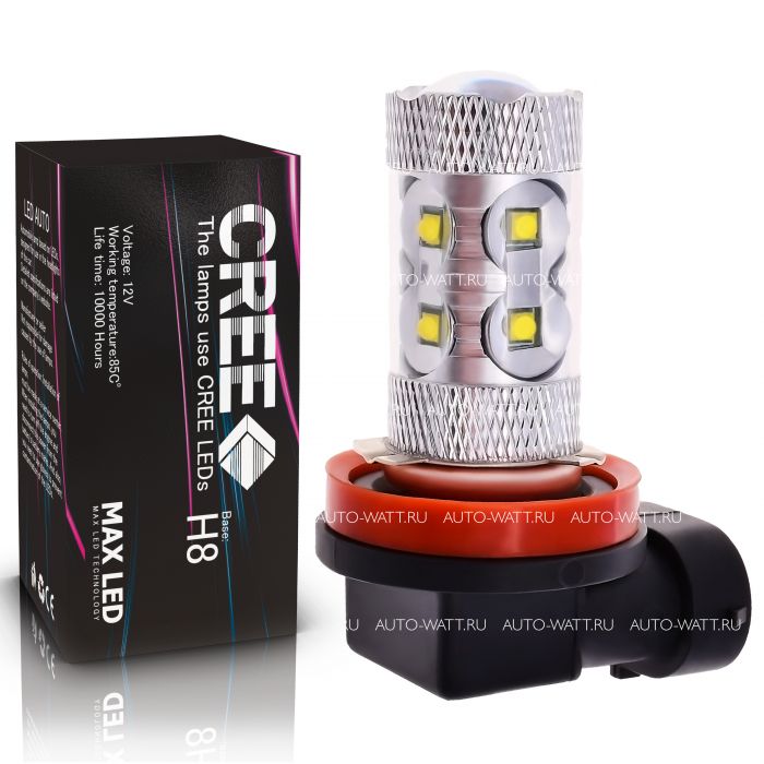 Светодиодная лампа H8 – 10 CREE 50W