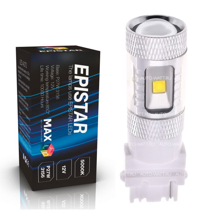 Светодиодная лампа P27W 3156 – 6 EPISTAR 30W Белая