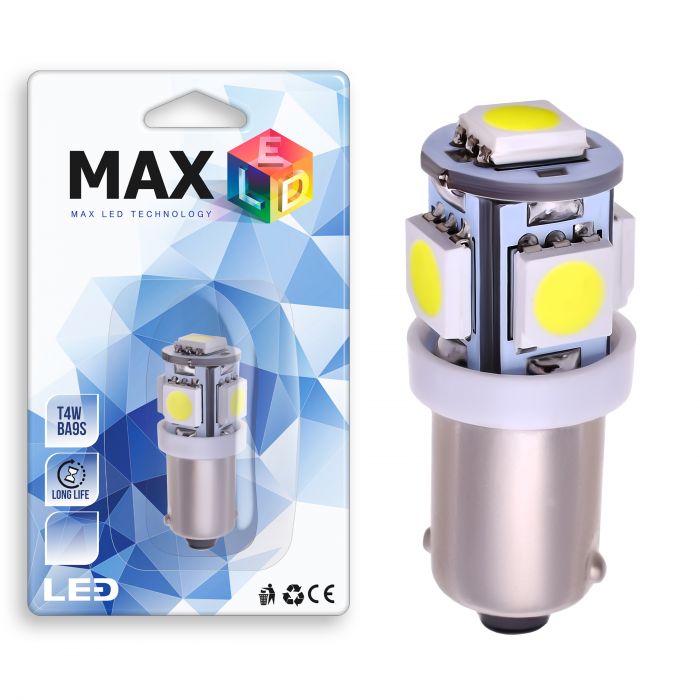 Светодиодная лампа T4W BA9S – 5 SMD5050 1.2W