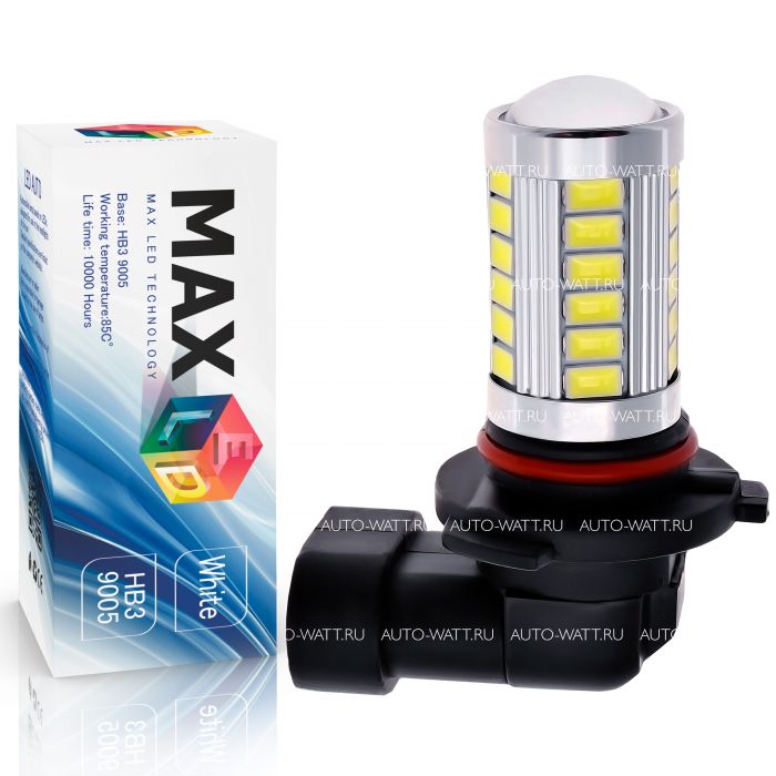 Светодиодная лампа HB3 9005 – Max-Road 33Led Линза 13W