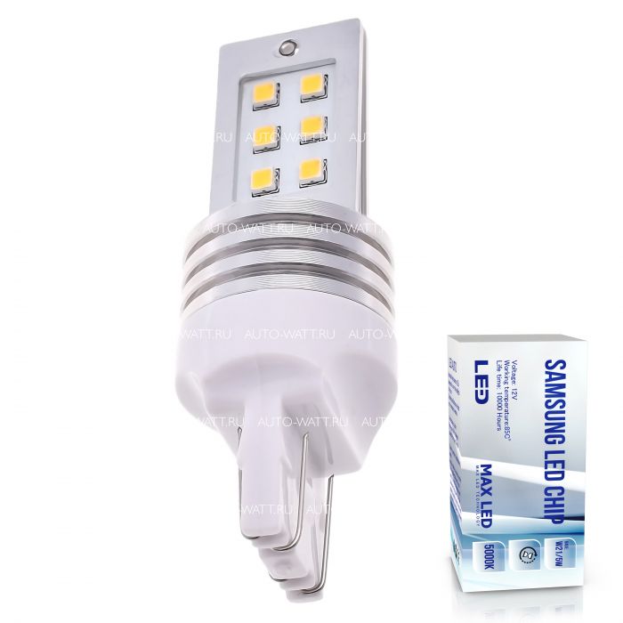 Светодиодная лампа W21/5W 7443 – Max-Samsung Chip 12W Белая