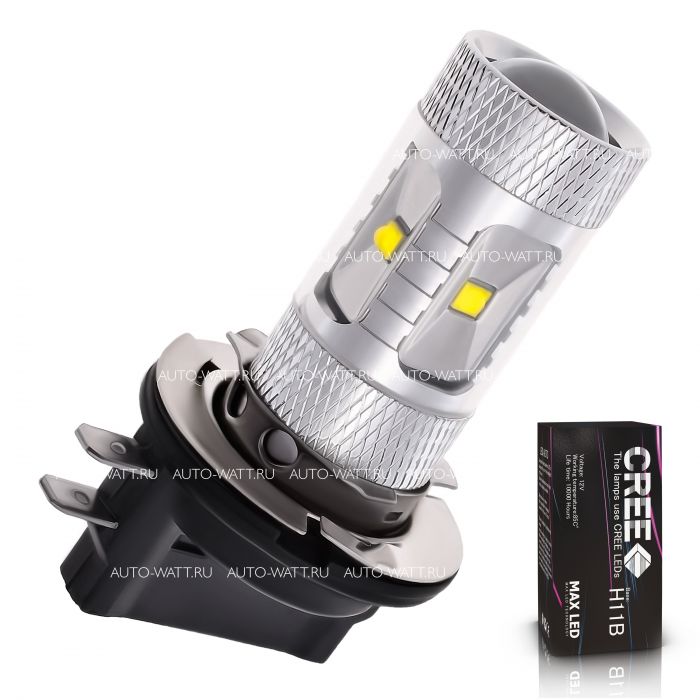 Светодиодная лампа H11B – 6 CREE XB 30W+Линза