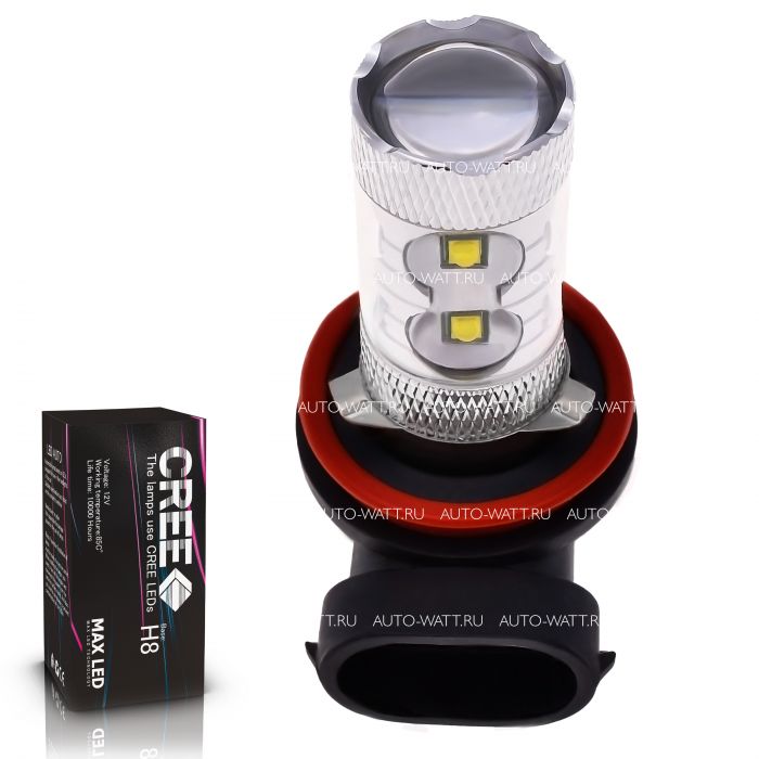 Светодиодная лампа H8 – 10 CREE 50W