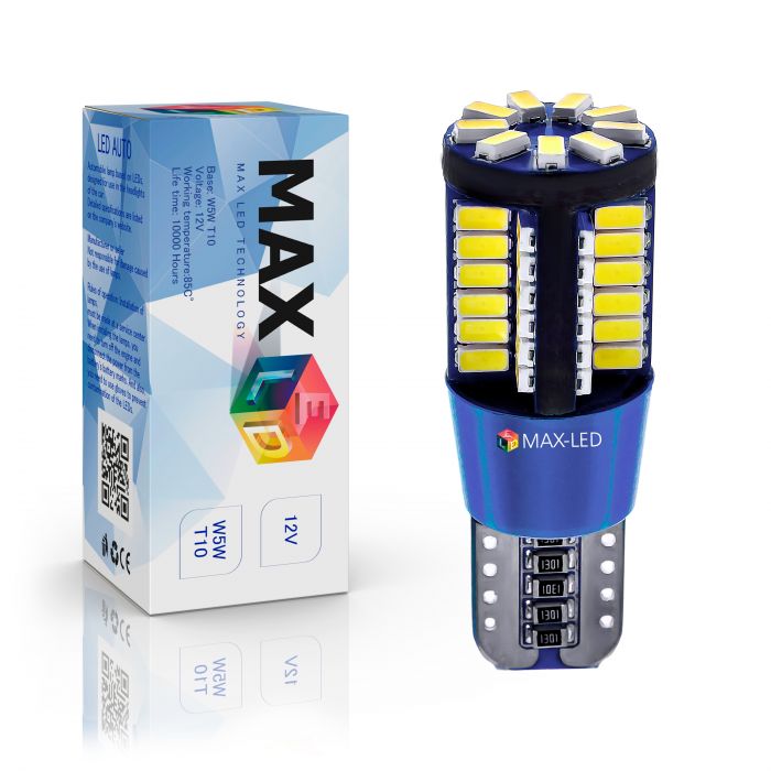 Светодиодная лампа T10 W5W – Max-Lendigo 56Led 7W Белая