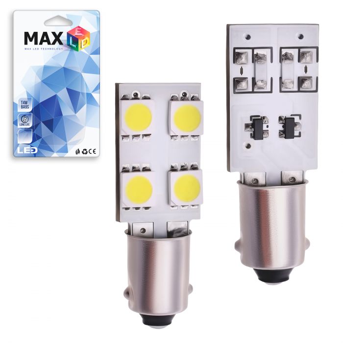Светодиодная лампа T4W BA9S – 4 SMD5050 0.96W