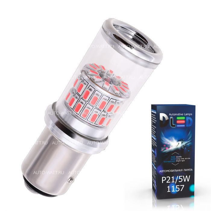 Светодиодная лампа P21/5W 1157 – 48 SMD3014 9W Красная