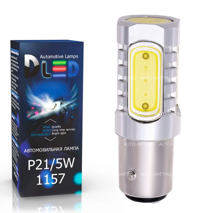 Светодиодная лампа P21/5W 1157 – 4 High-Power 6W Белая