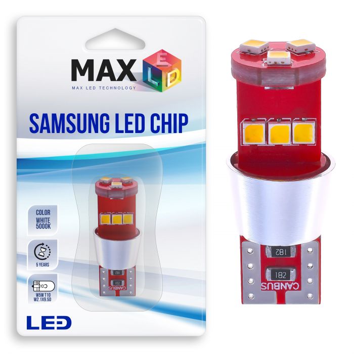 Светодиодная лампа T15 W16W – Max-Samsung 9Led 9W Белая