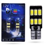 Светодиодная лампа T10 W5W – 6 SMD5630 2.4W Односторонняя Обманка