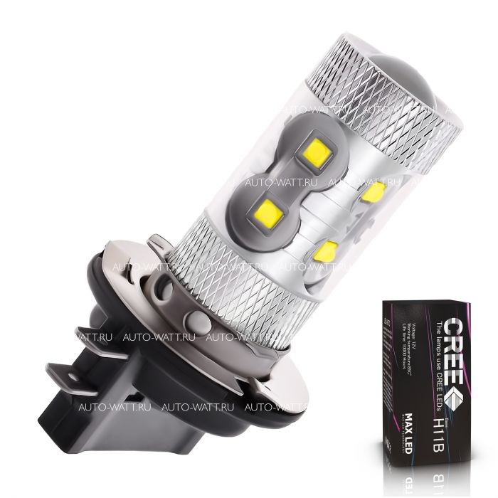 Светодиодная лампа H11B – 10 CREE 50W Линза