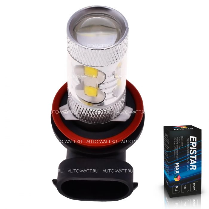 Светодиодная лампа H11 – 10 EPISTAR Линза 50W