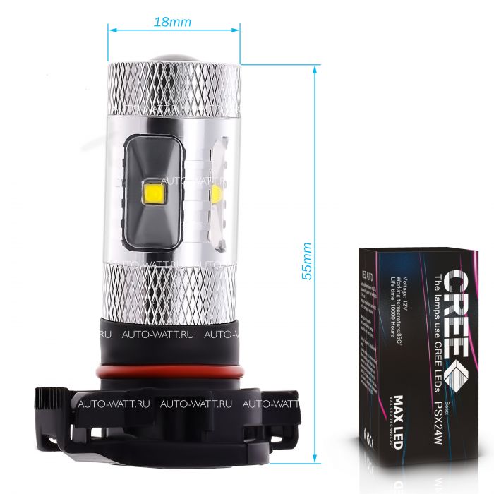 Светодиодная лампа PSX24W – 6 CREE XB 30W Линза