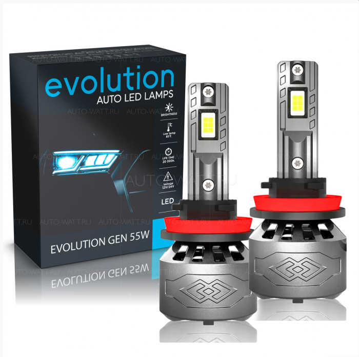 Светодиодные автолампы H16 PGJ19 - Evolution GEN 55W (2шт)