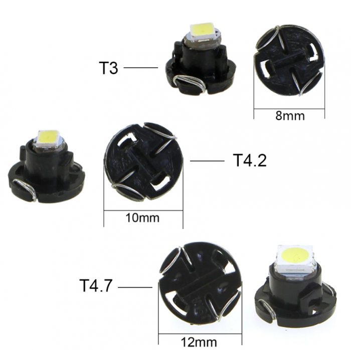 Светодиодная лампа T4.7 – 1 SMD5050 0.24W Желтая