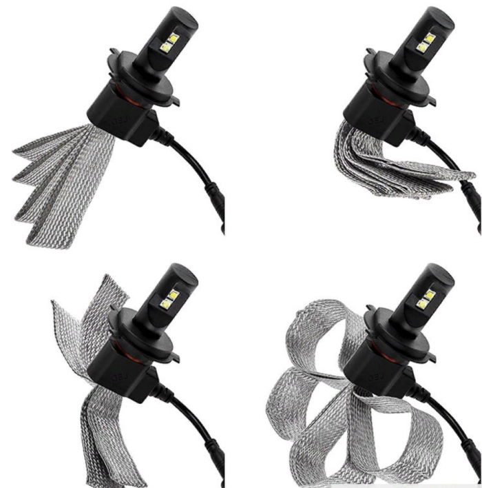 Светодиодные лампы H4 – 4 CREE Braid 45W (2шт)