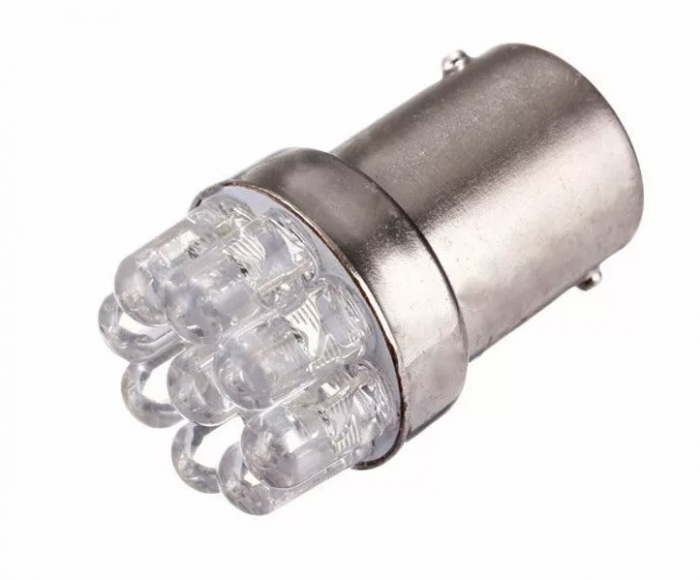 Светодиодная лампа P21/5W 1157 – 9 Dip-Led 0.45W Белая