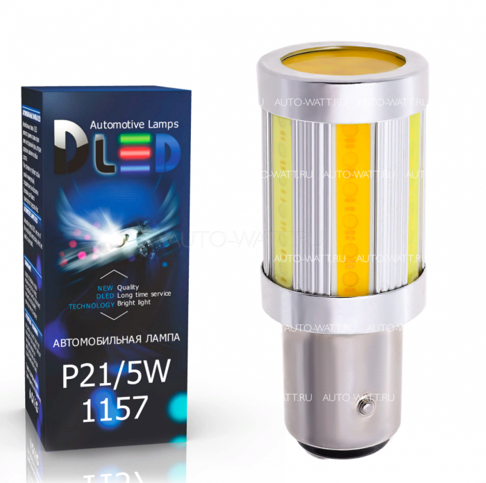 Светодиодные лампы P21/5W 1157 – 7 COB 24W Белый-Жёлтый (2шт)