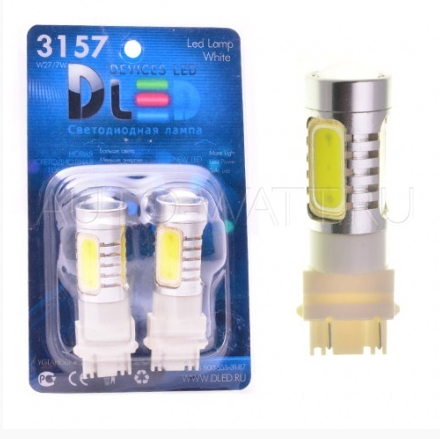 Светодиодная лампа P27W 3156 – 3 High-Power+CREE 9.5W+Линза Белая