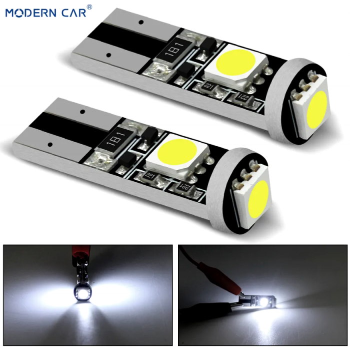 Светодиодная лампа T10 W5W – 3 SMD5050 Обманка 3W Белая