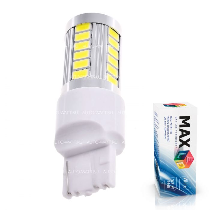 Светодиодная лампа W21W 7440 – Max-Road 33Led Линза 13W Белая