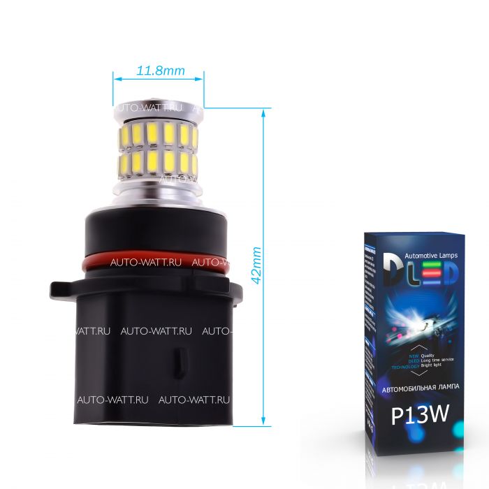 Светодиодная лампа P13W – 36 SMD3014 9W