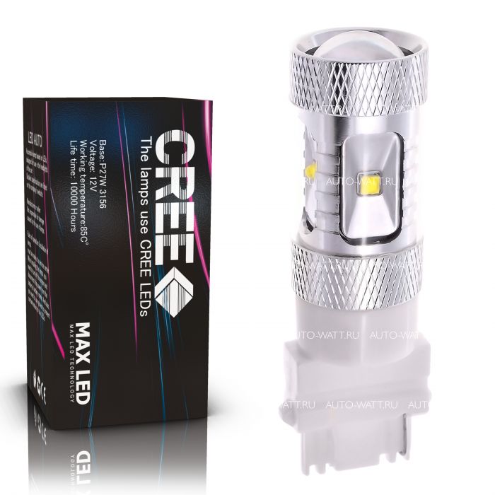 Светодиодная лампа P27W 3156 – 6 CREE XB 30W Белая
