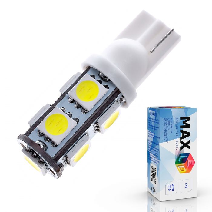 Светодиодная лампа T10 W5W – 9 SMD5050 2.16W Белая