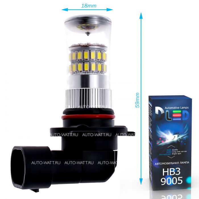 Светодиодная лампа HB3 9005 – 48 SMD3014 9W