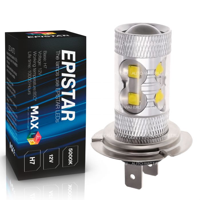 Светодиодная лампа H7 – 10 EPISTAR 50W