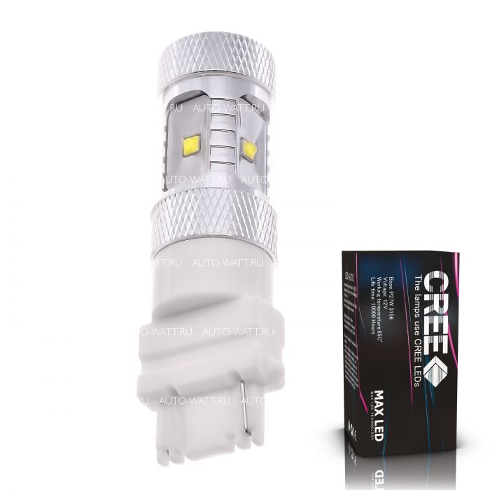 Светодиодная лампа P27W 3156 – 6 CREE XB 30W Белая