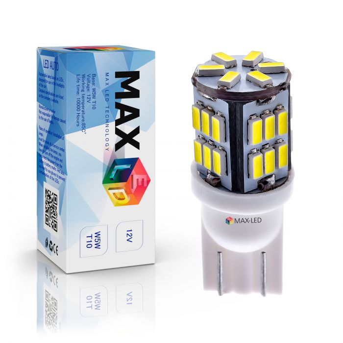 Светодиодная лампа T10 W5W – Max-Lendigo B 30Led 2W Белая