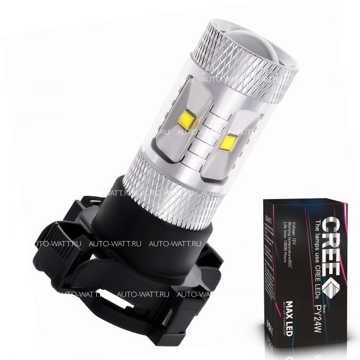 Светодиодная лампа PY24W – 6 CREE XB 30W Линза