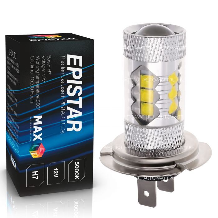 Светодиодная лампа H7 – 16 EPISTAR 80W