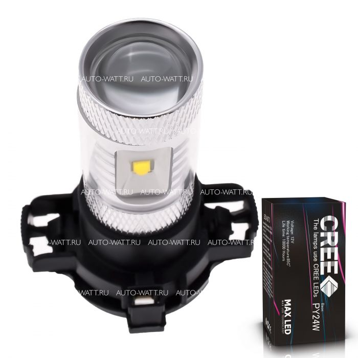 Светодиодная лампа PY24W – 6 CREE XB 30W Линза