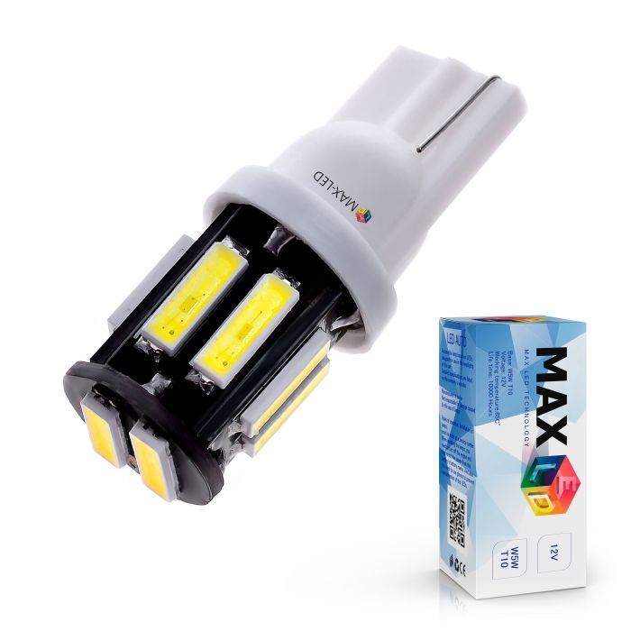 Светодиодная лампа T10 W5W – Max-7014 10Led 3W Белая