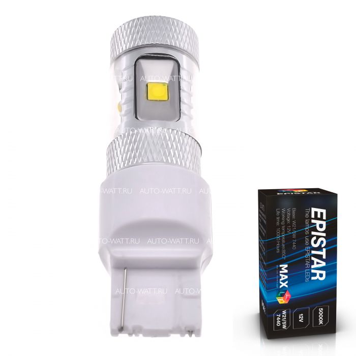 Светодиодная лампа W21W 7440 – 6 EPISTAR 30W Белая