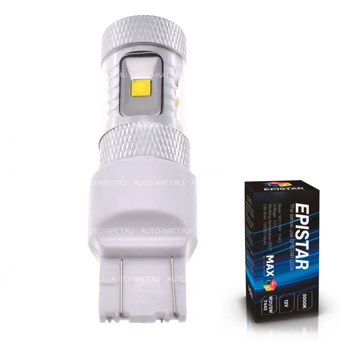 Светодиодная лампа W21/5W 7443 – 6 EPISTAR 30W Белая