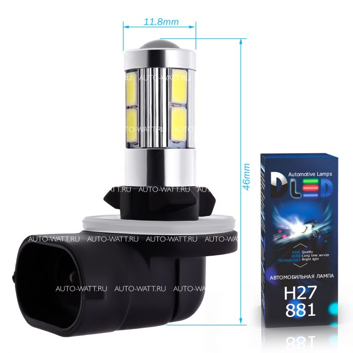 Светодиодная лампа H27 881 – 8 CREE-SMD5630 8W