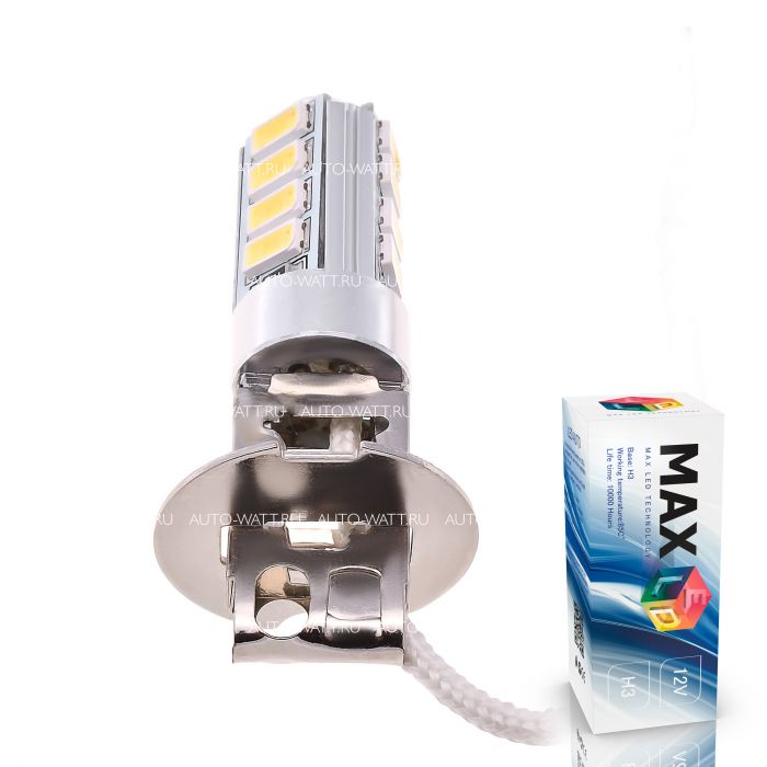 Светодиодная лампа H3 – Max-Road 12Led Белая 6W