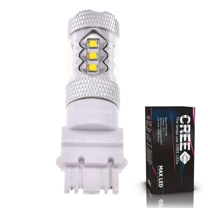 Светодиодная лампа P27W 3156 – 16 CREE 80W Белая