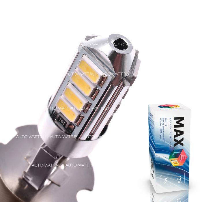 Светодиодная лампа H3 – Max-Road 12Led Белая 6W