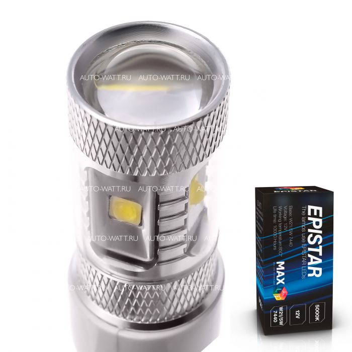 Светодиодная лампа W21W 7440 – 6 EPISTAR 30W Белая