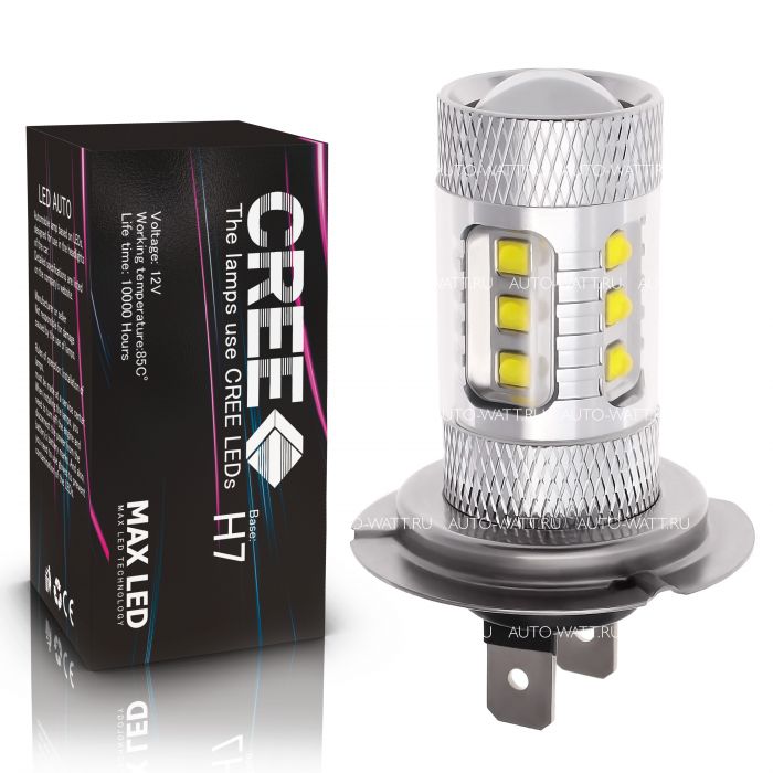 Светодиодная лампа H7 – 16 CREE 80W