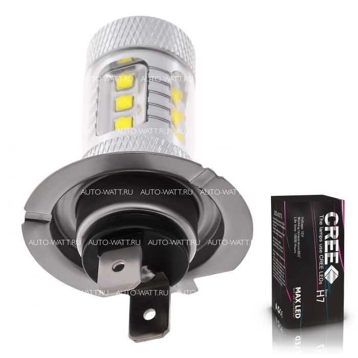 Светодиодная лампа H7 – 16 CREE 80W