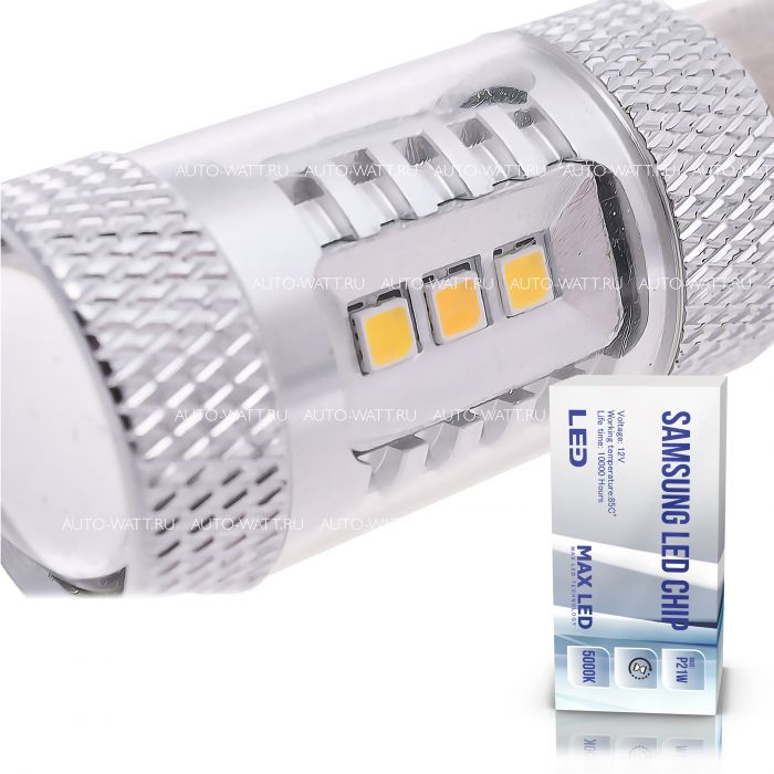 Светодиодная лампа P21W 1156 – Max-Samsung Chip Линза 15W Белая