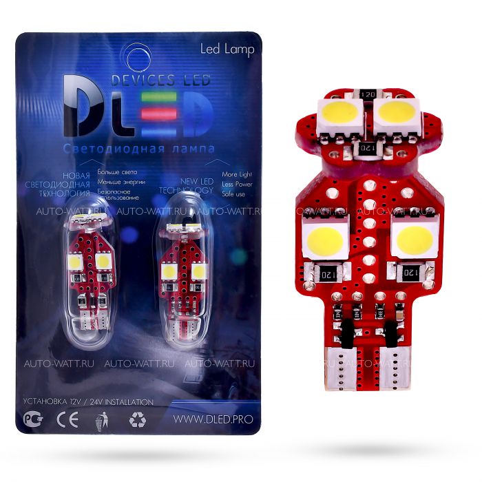 Светодиодная лампа T15 W16W – 6 SMD5050 PCB Can-Bus 1.44W Обманка