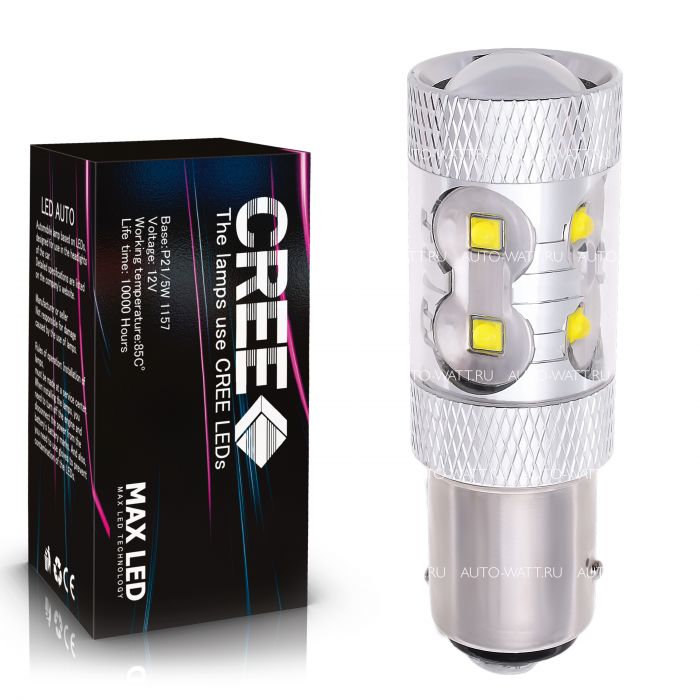 Светодиодная лампа P21/5W 1157 – 10 CREE 50W Белая